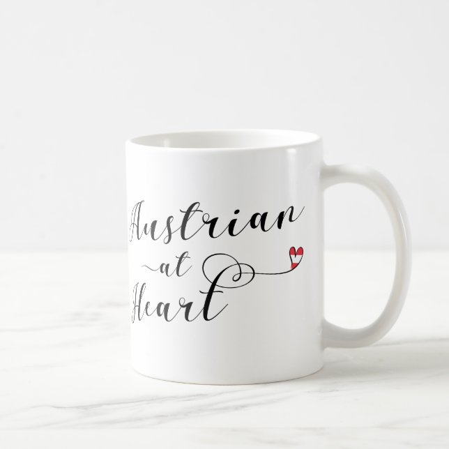 Austrian At Heart Mug, Austria Coffee Mug (Right)