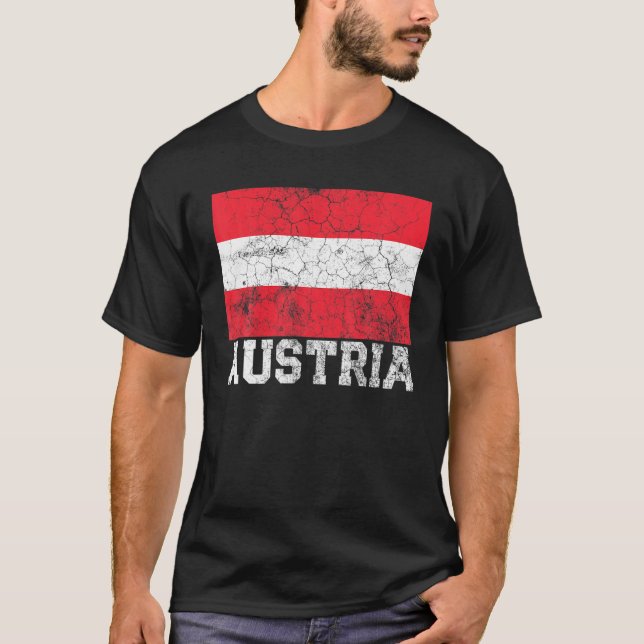 Austrian Austria Flag Pride Roots Country Family N T-Shirt (Front)
