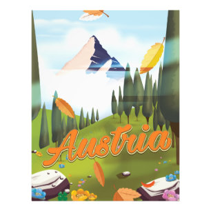 Austrian cartoon travel poster