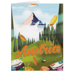Austrian cartoon travel poster