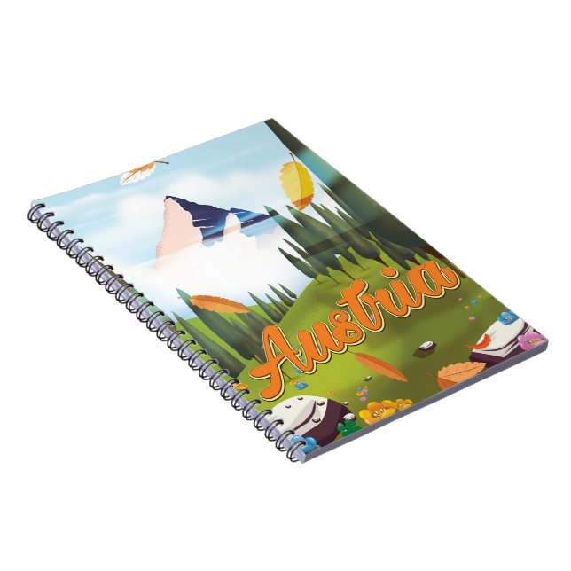 Austrian cartoon travel poster notebook (Right Side)