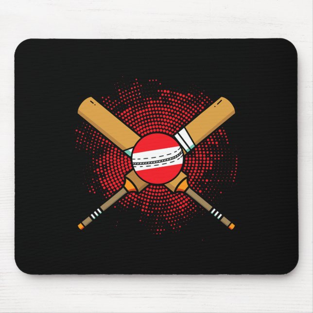 Austrian Cricket Racket And Ll Flag Of Austria  Mouse Pad (Front)