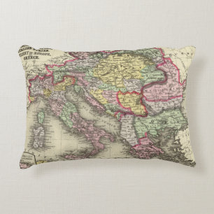 Austrian Empire, Italy, Turkey in Europe, Greece Decorative Cushion