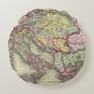 Austrian Empire, Italy, Turkey in Europe, Greece Round Cushion