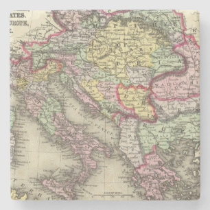 Austrian Empire, Italy, Turkey in Europe, Greece Stone Coaster