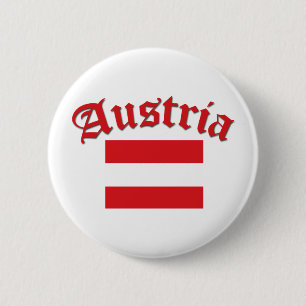 Austrian Flag 6 Cm Round Badge