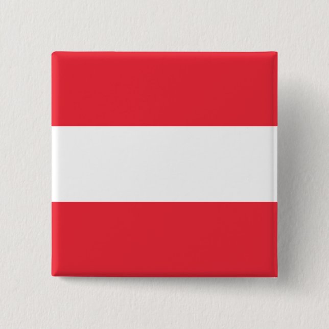 Austrian Flag (Austria) 15 Cm Square Badge (Front)