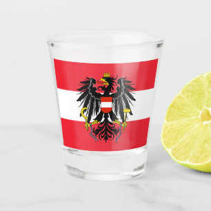 Austrian Flag & Austria country patriot /sports Shot Glass