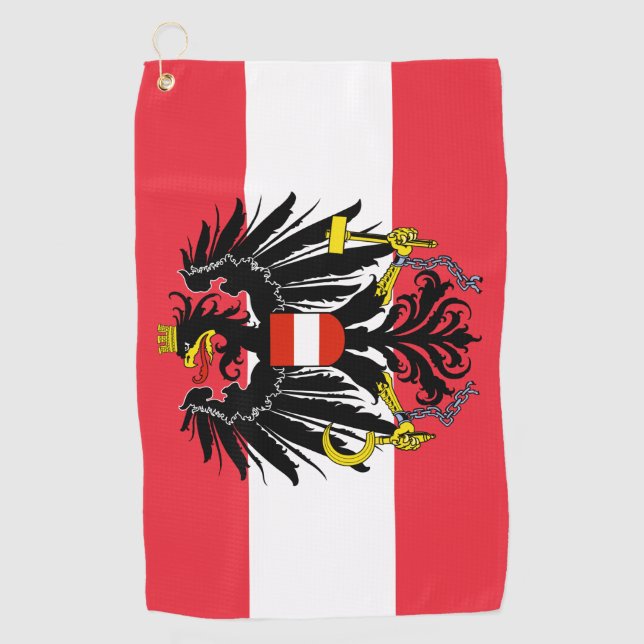 Austrian Flag & Austria golf /sports Golf Vienna Golf Towel (Front)