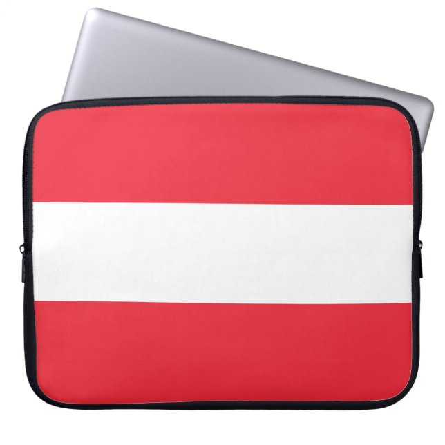 Austrian Flag (Austria) Laptop Sleeve (Front)
