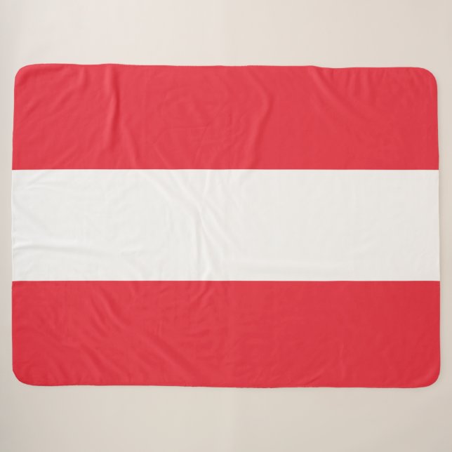 Austrian Flag (Austria) Sherpa Blanket (Front (Horizontal))