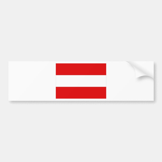 Austrian Flag Bumper Sticker (Front)