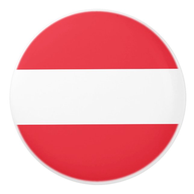 Austrian Flag Ceramic Knob (Front)