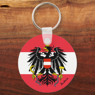 Austrian flag, emblem & Austria holiday / sports Key Ring