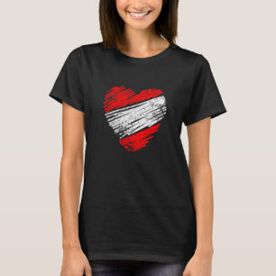 Austrian flag in heart shape a great idea T-Shirt
