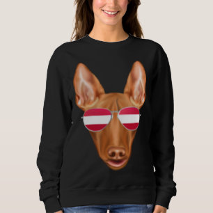 Austrian Flag Pharaoh Hound Dog Austria Pocket Sweatshirt