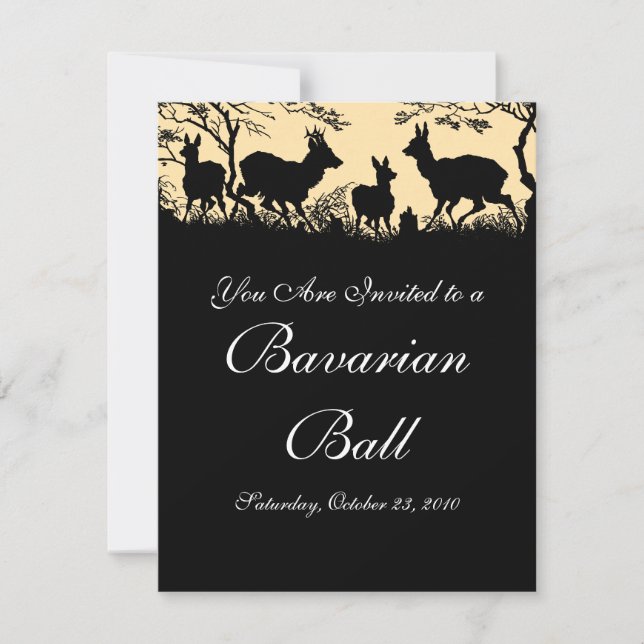 Austrian / German Style Autumn Waltz / Ball Invite (Front)