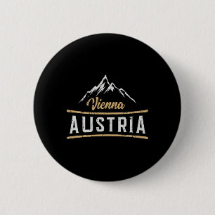 Austrian Gift Shirts Ltd Vienna Austria Retro Vaca 6 Cm Round Badge