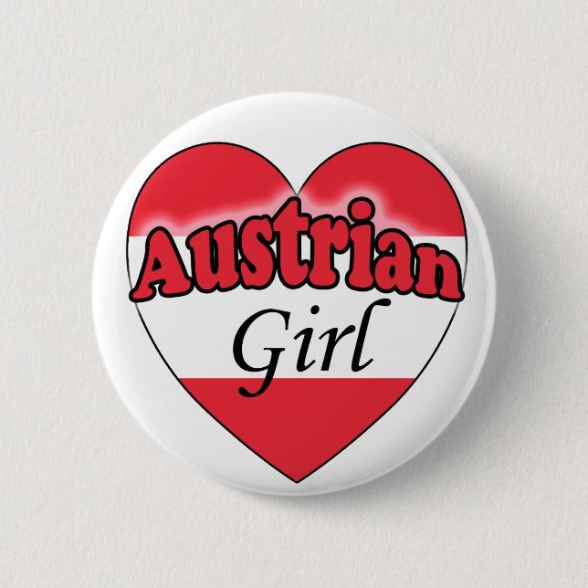 Austrian Girl 6 Cm Round Badge (Front)