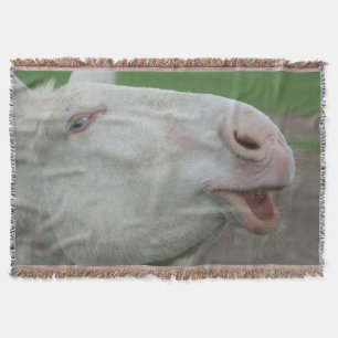 Austrian-Hungarian White Baroque Donkey Throw Blanket