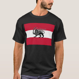 Austrian Iranian Lion and Sun Heritage Flag T-Shirt