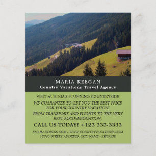 Austrian Landscape, Travel Agency Advertising Flyer