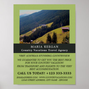Austrian Landscape, Travel Agency Advertising Poster