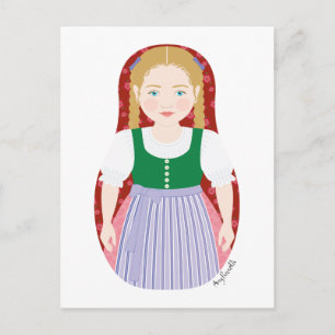Austrian Matryoshka Postcard