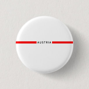 Austrian minimalistic flag 3 cm round badge
