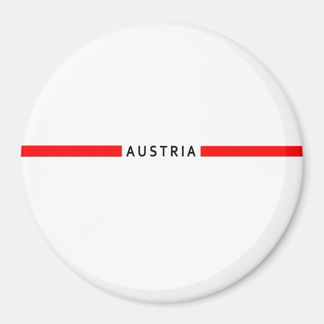 Austrian minimalistic flag magnet (Front)