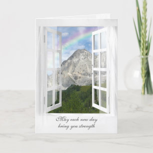 Austrian Mountain with Rainbow Window Card