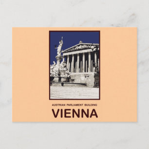 Austrian Parliament Building Vienna Postcard