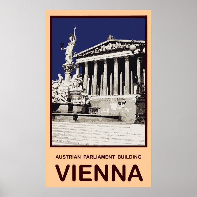 Austrian Parliament Building Vienna Poster (Front)
