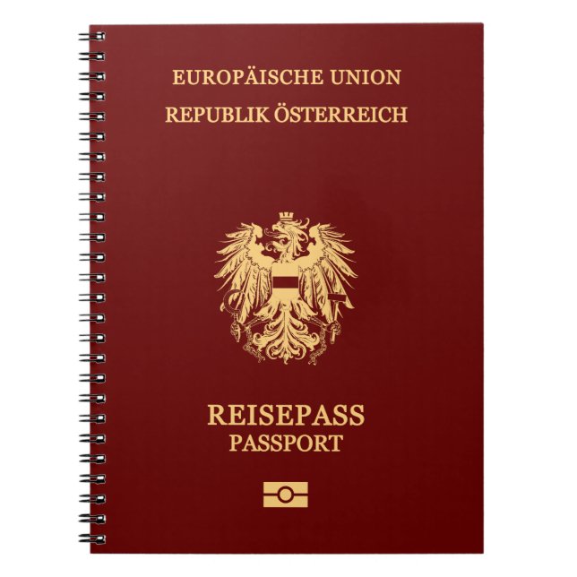 Austrian passport cover notebook (Front)