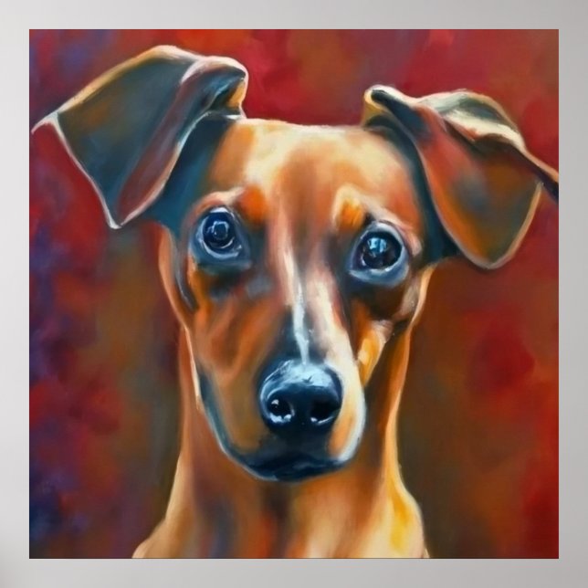 Austrian Pinscher - Dog Portrait Poster (Front)