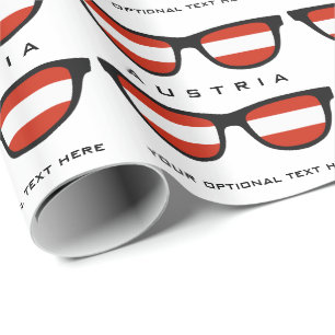 Austrian Shades custom text & colour gift wrap