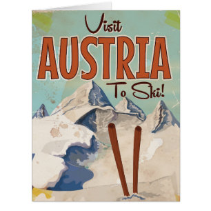 Austrian Skiing Vintage travel poster