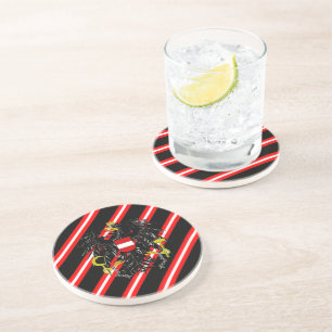 Austrian stripes flag coaster