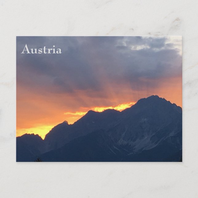 Austrian Sunset Postcard (Front)