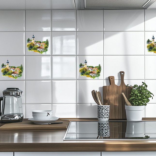 Austrian Village  Ceramic Tile (Creator Uploaded)