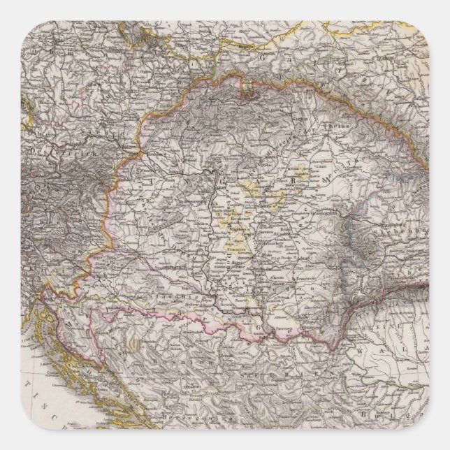 Austro-Hungarian Monarchy Square Sticker (Front)