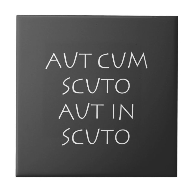 Aut cum scuto aut in scuto ceramic tile (Front)