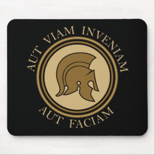 Aut Viam Inveniam Aut Faciam - Roman Helmet Mouse Pad