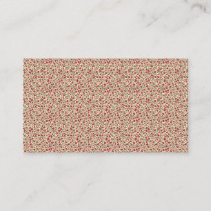 Authentic 1940s Muted Burgundy Floral Sprig Business Card