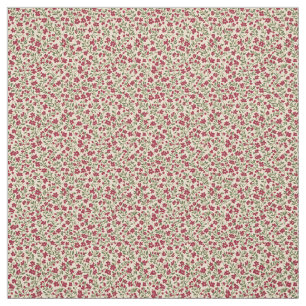 Authentic 1940s Muted Burgundy Floral Sprig  Fabric
