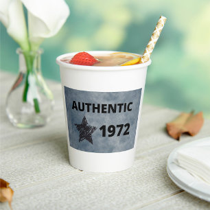 Authentic 1972 Star Year Paper Cups
