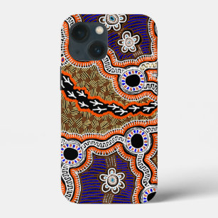 Authentic Aboriginal Art - Brolga Dreaming iPhone 13 Mini Case