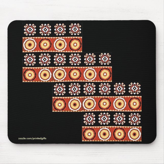 Authentic African Motifs Tribal Art Mousepad (Front)