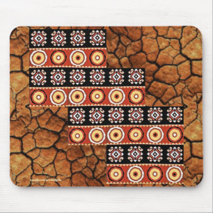 Authentic African Motifs Tribal Art Mousepad