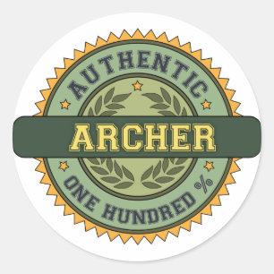 Authentic Archer Classic Round Sticker